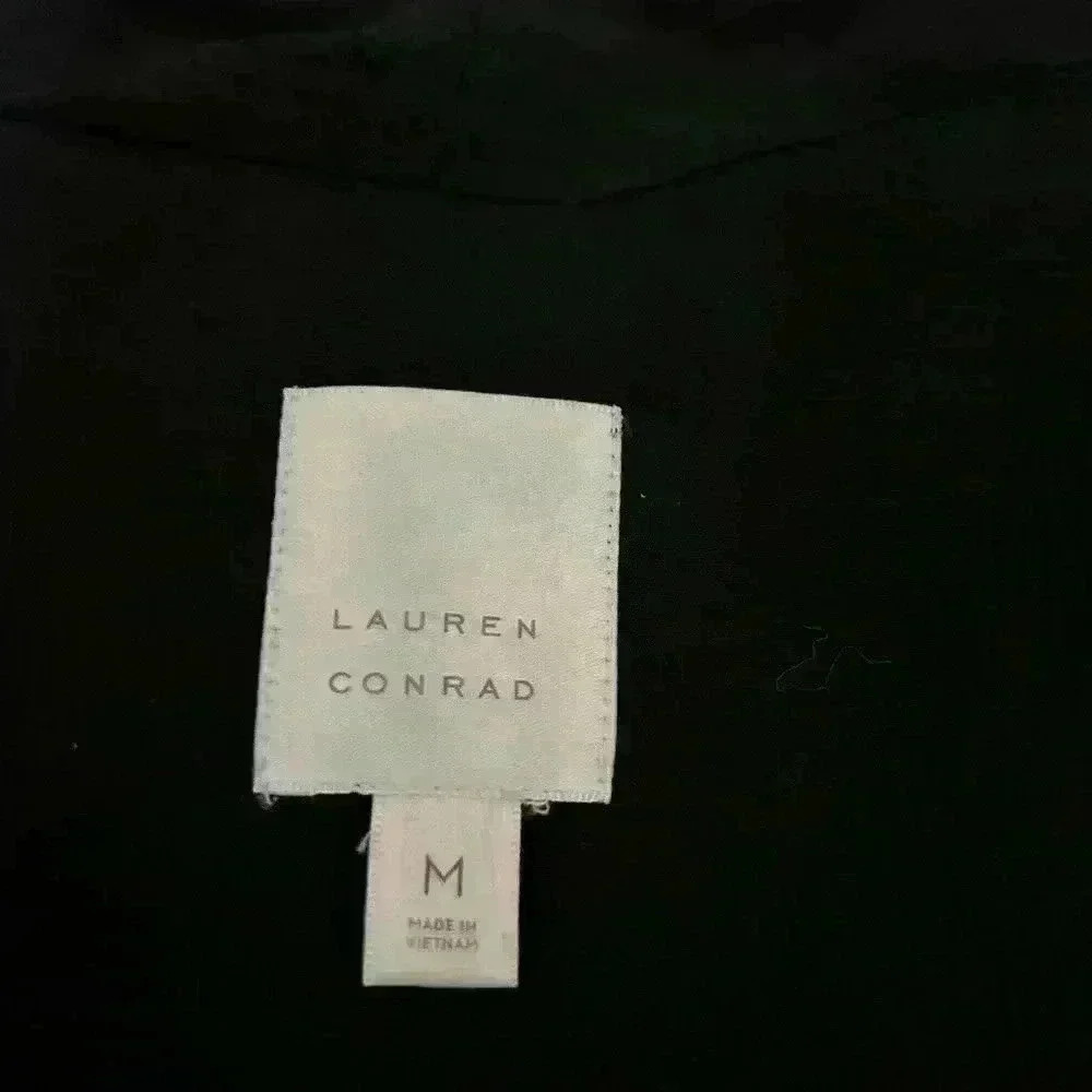 LC Lauren Conrad black cardigan with tie sleeves - Picture 4 of 5